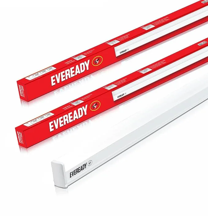 Eveready 20W Ultraslim LED Batten/Tubelight pack of 2 product image showing sleek white fixture