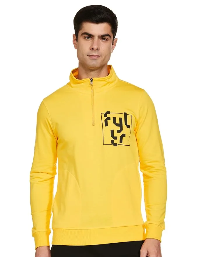FYLTR men's casual winter stand collar half-zip sweatshirt