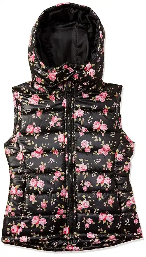Amazon Brand - Symbol Girls Zip Up Sleeveless Bomber Jacket