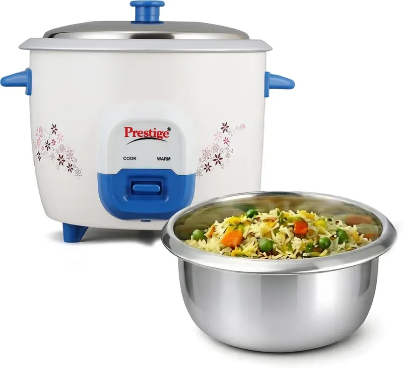 Prestige Atlas Delight electric rice cooker, 1 litre, blue