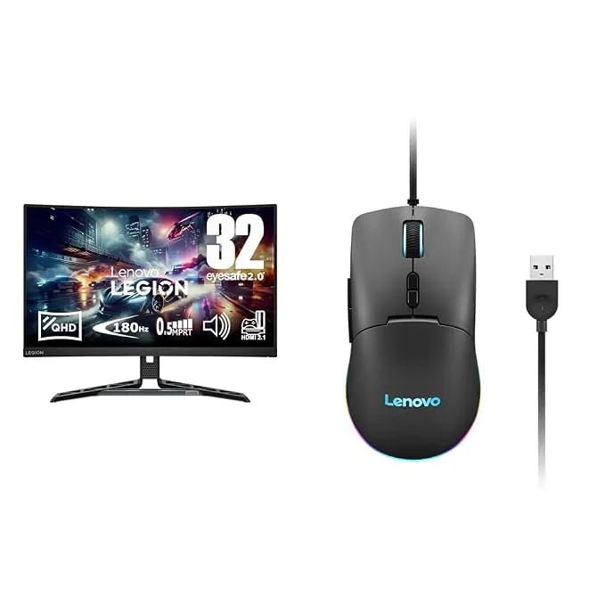 Lenovo Legion R32qc-30 32-inch QHD 180Hz Curved Gaming Monitor