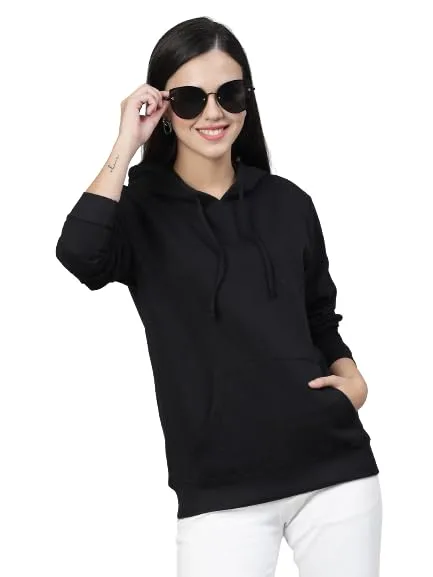 Style Quotient Women Grey Hooded Oversized Sweatshirt — front view on Amazon