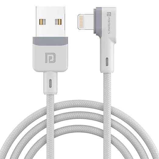 Portronics Konnect L 1.2M POR-1401 Fast Charging 3A 8 Pin USB Cable