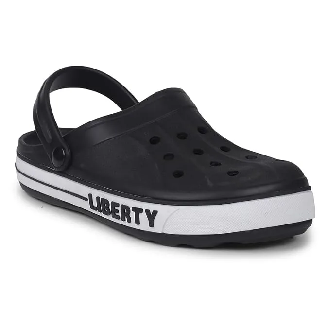 Liberty A-HA Black & Blue Slippers for Men