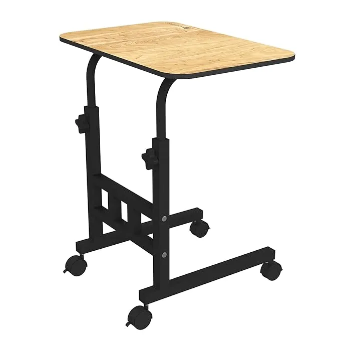 Portronics My Buddy D brown movable adjustable table for laptop and computer