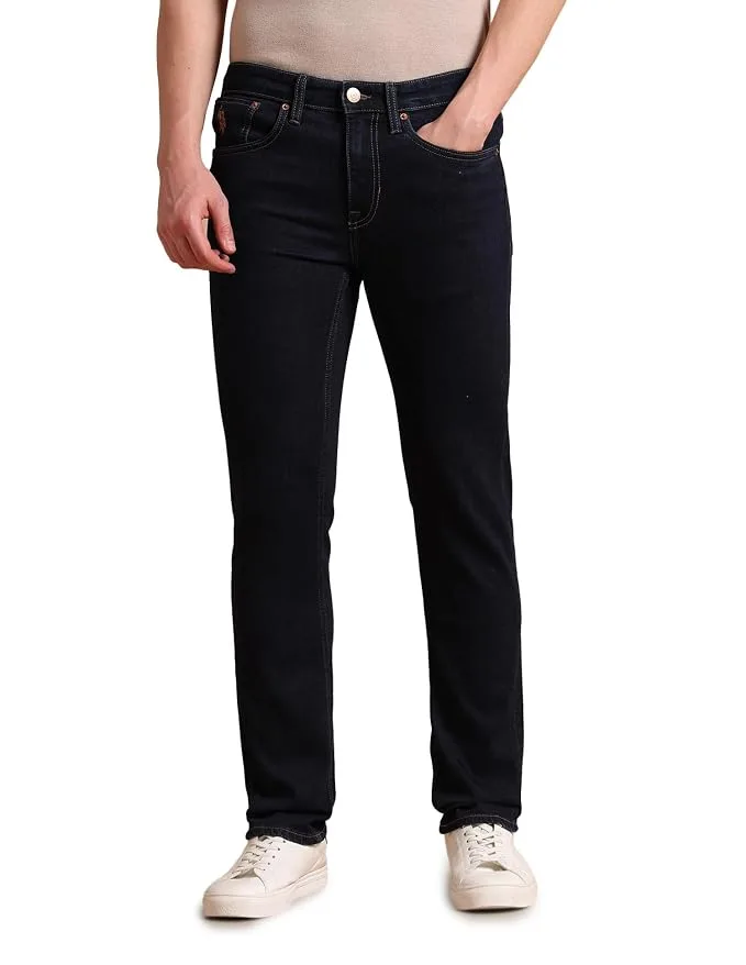 U.S. Polo Assn. men's skinny fit mid-rise jeans in blue